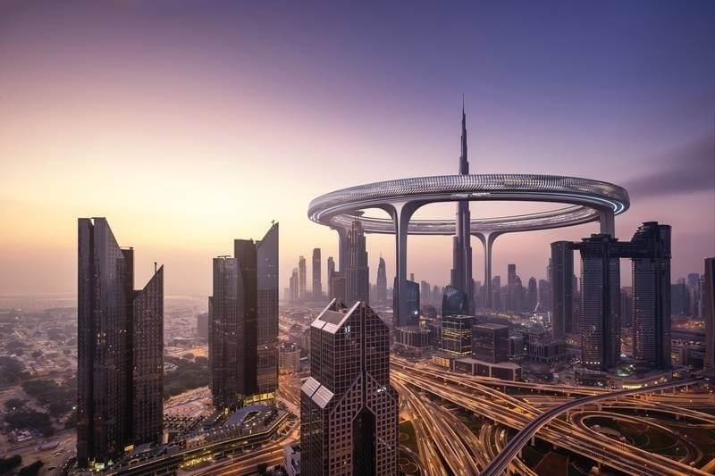 Znera Space: Futuristic Dubai Skyline